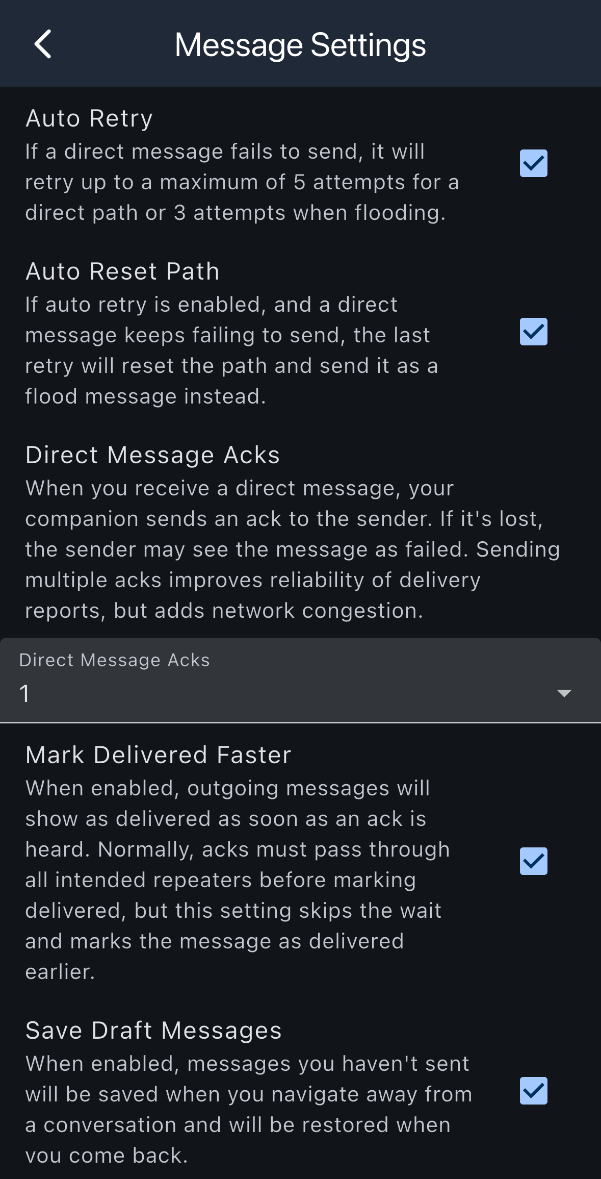 Message Settings 1