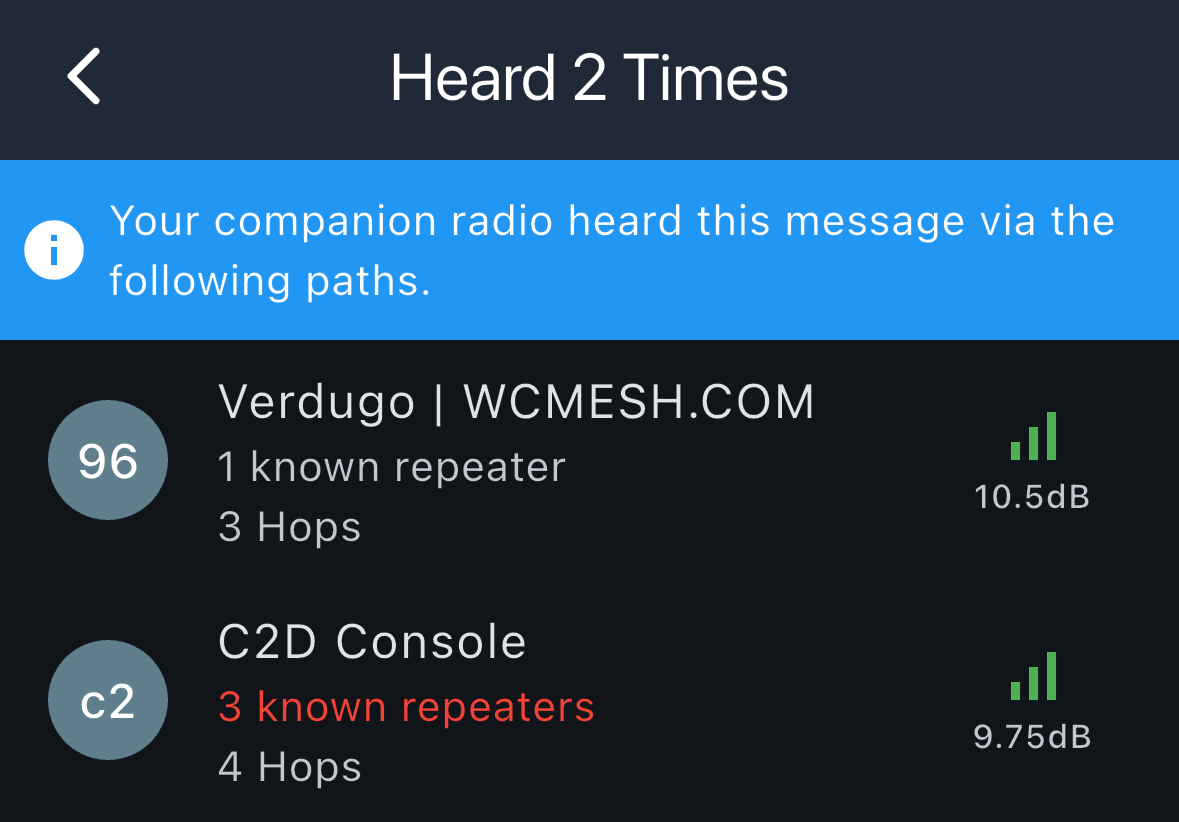 Message Heard Repeats